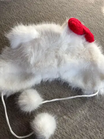 헬로키티 스타일 퍼 햇 핸드 워머