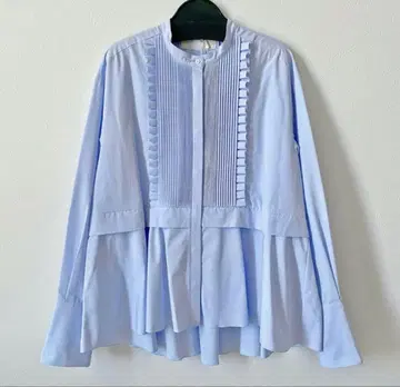 [ 새상품 미사용 ] MARILYNMOON 턱 프릴 플레어 셔츠