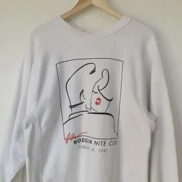 USA제 90s 우그린 나이트클럽 맨투맨 백프린트