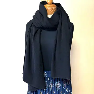 SUZUYA 블랙 심플 스톨 울 머플러