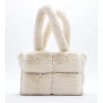 ZARA 인조 모피 토트백
