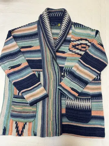 다색 스트라이프 가디건 L 사이즈
