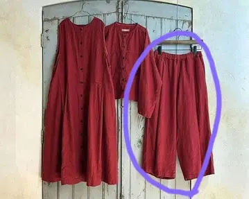 새상품급 정가 24,200엔 nest Robe 기모 린넨 크롭 팬츠