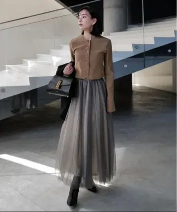 anuans 시어 볼륨 튤 스커트