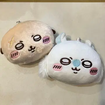 치이카와 (먼작귀) 봉제 인형 패스 케이스 파우치 2개 세트