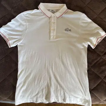 LACOSTE 화이트 피케 셔츠 사이즈 3