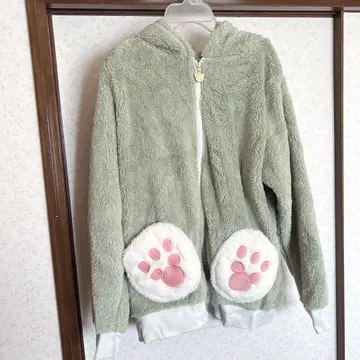 미사용 [ LL 사이즈 ] 젤라토니 복슬복슬 고양이 귀 후드티