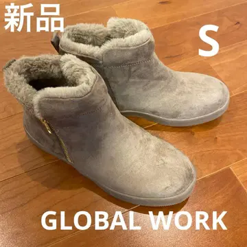 GLOBAL WORK 베이지 부츠 S