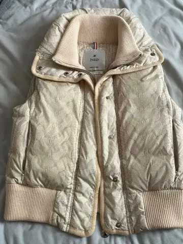 INED 이네드 다운 베스트 케이블 짜임풍 일본제
