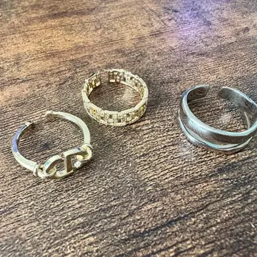 익명 배송 반지 세트 (골드 실버)