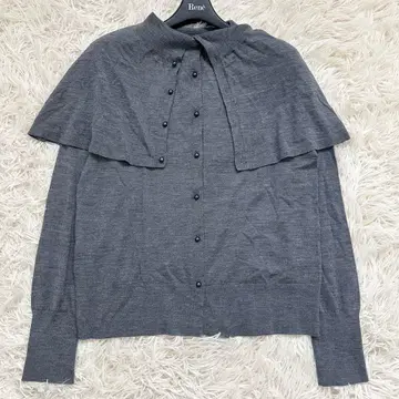 24AW 완판템 데프레 우스터 울 케이프 가디건 다크 그레이