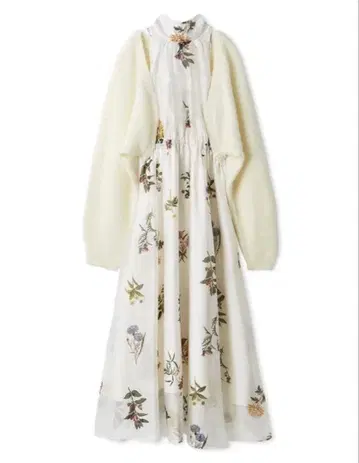 SNIDEL Sustainable 플라워 모티브 원피스 x 볼레로 세트