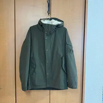 [ 새상품급 ] BEAMS 마운틴 후드티 M 카키 보아 이너 포함