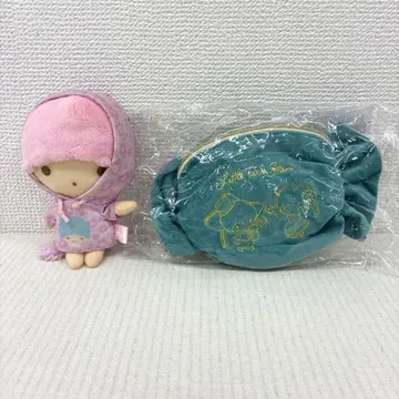 키키라라 굿즈 포함 2종 세트! 캔디 파우치 레오파드 무늬 봉제 인형