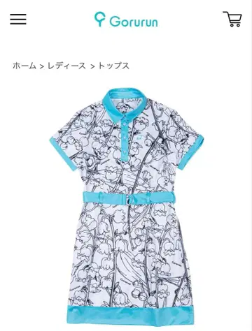 골프웨어 Gorurun 꽃무늬 폴로 원피스