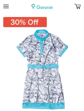 골프웨어 Gorurun 꽃무늬 폴로 원피스