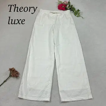 K130 새상품급 L 띠어리 럭스 마 혼방 와이드 팬츠 화이트 여성용