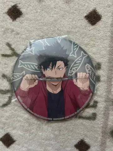 하이큐 BIG 캔뱃지 밥 먹어라 고기 먹어라 채소도 먹어라 쿠로오 테츠로