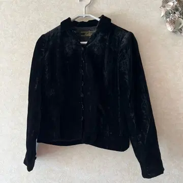 Leilian 블랙 벨벳 테일러드 자켓 11 사이즈