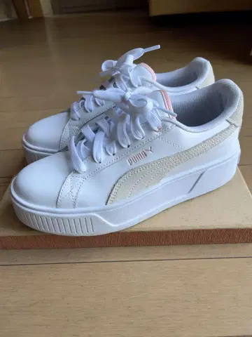 PUMA 플랫폼 스니커즈 핑크 화이트