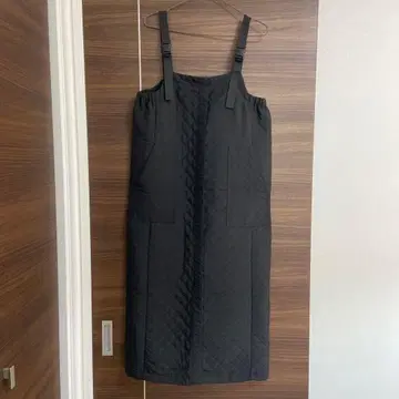 [ 미사용 ] Samansa Mos2 blue 퀼팅 오버롤 스커트