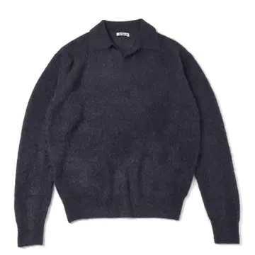 BABY SURI ALPACA SHEER KNIT SKIPPER POLO