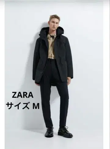 새상품 ZARA 자라 다운 파카 모즈 코트 아우터 충전솜 M 블랙