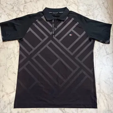 TOMMY HILFIGER 골프 피케 셔츠 M 블랙