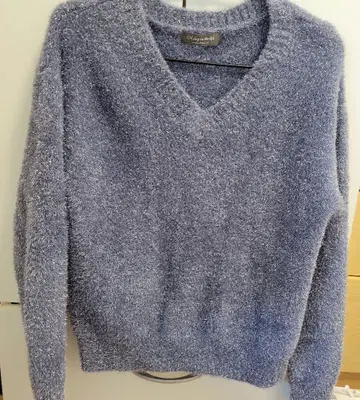 A day in the life V넥 니트 라이트 블루