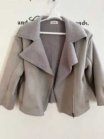 SNIDEL 보아 라이더 자켓 라이트 그레이