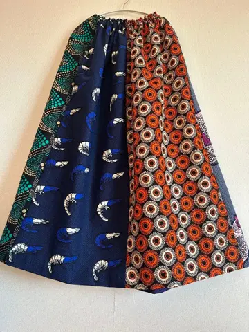 아프리칸 개더 스커트 아프리카 원단 아프리카 천 아프리카 프린트