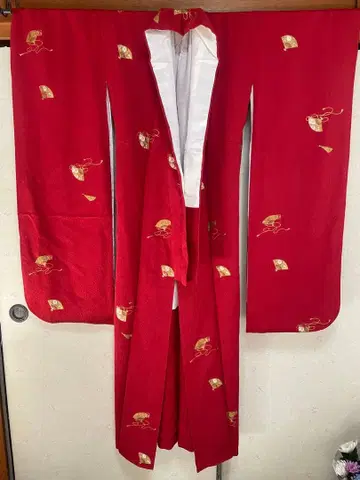야마토 후리소데 기모노 빨간색