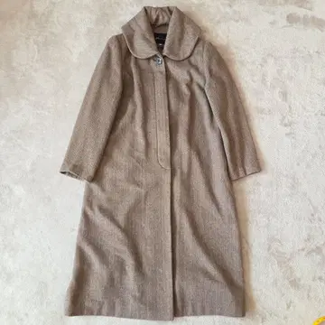 캐시미어 100% A라인 코트 브라운 M 사이즈 9호 고급