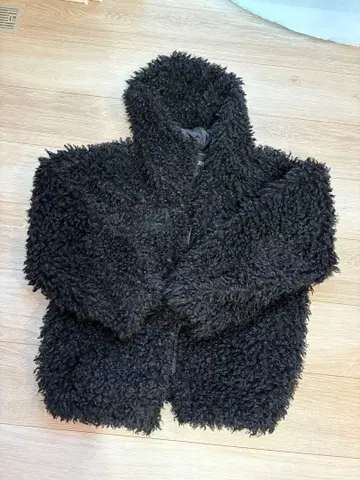 컨디션 최상 X-girl 푸들 퍼 블루종 후드 부착 보아 자켓