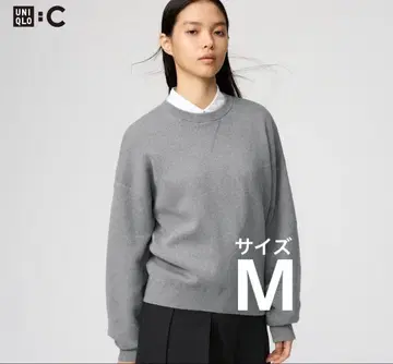UNIQLO 유니클로 스무스 코튼 크루넥 스웨터 그레이 M
