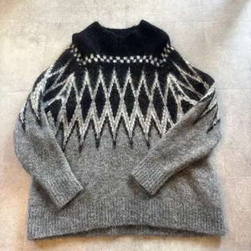 지오메트릭 패턴 스웨터