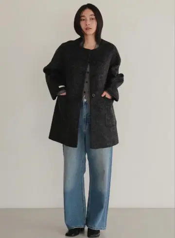 TENTO 다크 그레이 코트