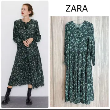 ZARA 플라워 프린트 롱 원피스 S