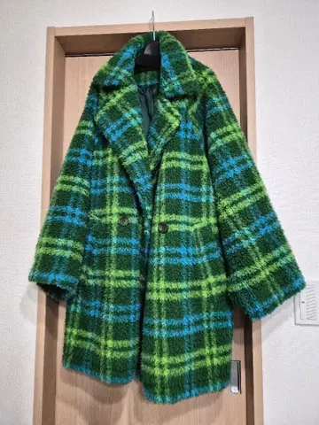 MAISON SPECIAL 체크 보아 오버코트