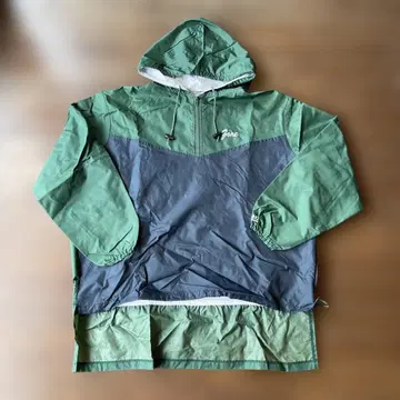 80s DeLONG 풀오버 나일론 후드티 USA 빈티지