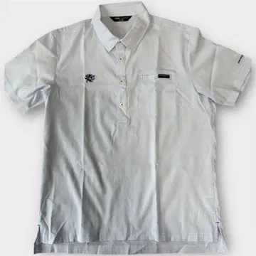 TIGORA 스카이블루 체크 무늬 피케 셔츠 LL-M