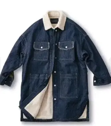 써니클라우드 보아 안감 데님 자켓 코트 새상품급