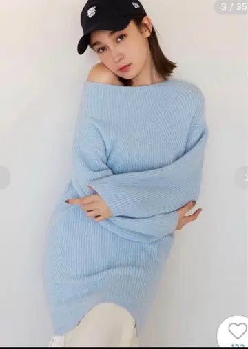 [택 포함 미사용 새상품] SNIDEL 오프숄더 미니 원피스