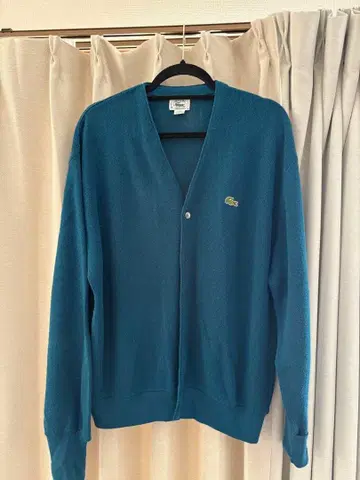 80s USA IZOD Lacoste 파랑 V넥 가디건