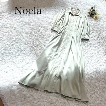 Noela 노엘라 롱 원피스 퍼프 소매 셔츠형 원피스 M 완판템