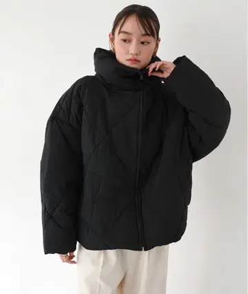 다운 자켓 블랙 브라운