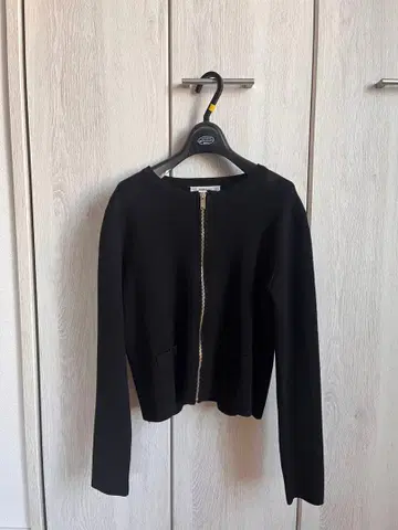 ZARA 블랙 노카라 니트 자켓