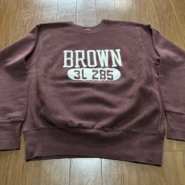 챔피온 리버스 위브 70s 단색택 BROWN 빈티지 레어