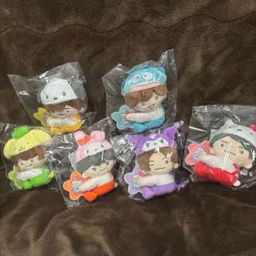 세트 판매 나니와단시 산리오 봉제 인형 클립 마스코트 6개