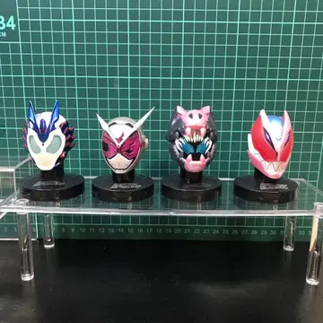 가면라이더 헬멧 피규어 4개 세트 CUSTOM